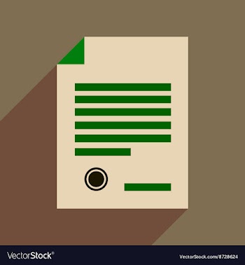 Flat web icon with long shadow judgment document vector image