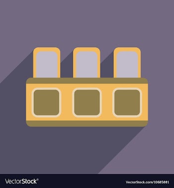 Flat web icon with long shadow judicial tribune vector image