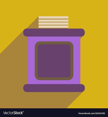 Flat web icon with long shadow judicial tribune vector image