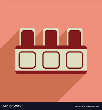 Flat web icon with long shadow judicial tribune vector image