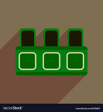 Flat web icon with long shadow judicial tribune vector image