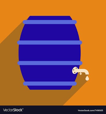 Flat web icon with long shadow keg of beer vector image