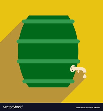 Flat web icon with long shadow keg of beer vector image