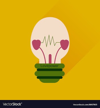 Flat web icon with long shadow love power vector image