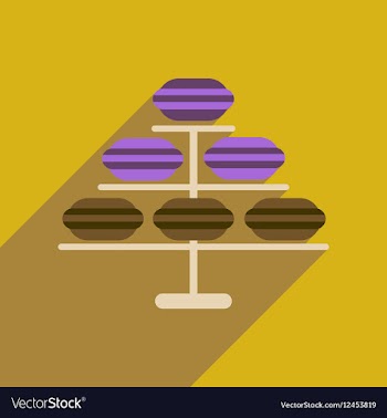 Flat web icon with long shadow macaroon vector image