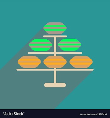 Flat web icon with long shadow macaroon vector image
