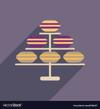 Flat web icon with long shadow macaroon vector image