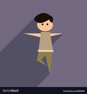 Flat web icon with long shadow male dancer vector image