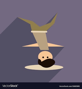 Flat web icon with long shadow male dancer vector image