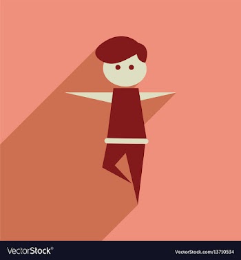 Flat web icon with long shadow male dancer vector image