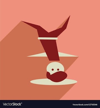 Flat web icon with long shadow male dancer vector image