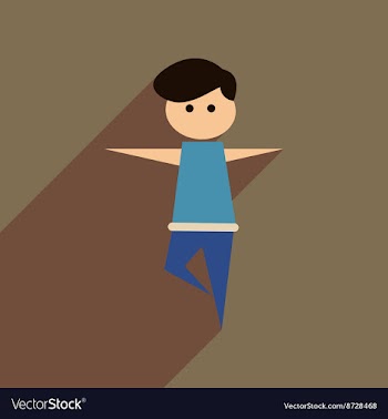 Flat web icon with long shadow male dancer vector image