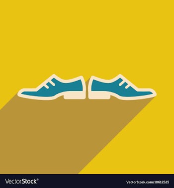 Flat web icon with long shadow male shoes vector image
