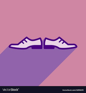 Flat web icon with long shadow male shoes vector image
