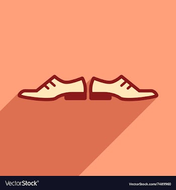 Flat web icon with long shadow male shoes vector image