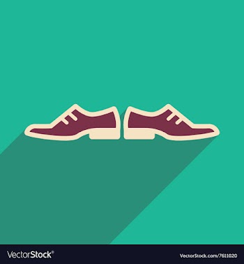 Flat web icon with long shadow male shoes vector image