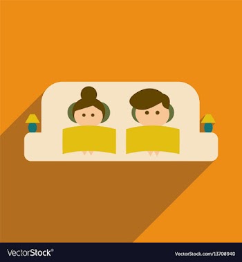 Flat web icon with long shadow man and woman couch vector image