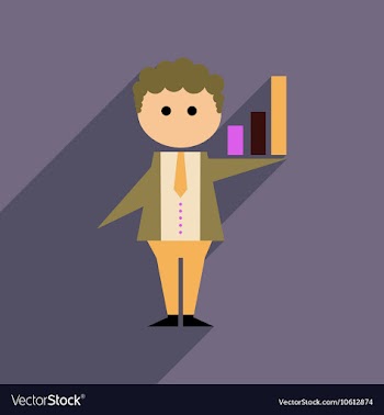 Flat web icon with long shadow Man schedule vector image