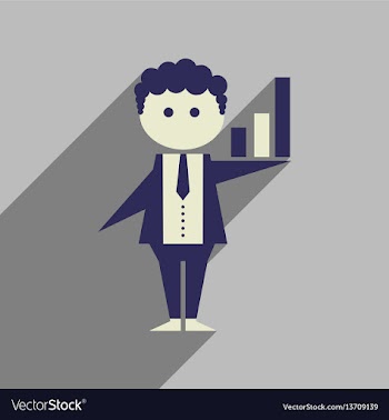 Flat web icon with long shadow man schedule vector image