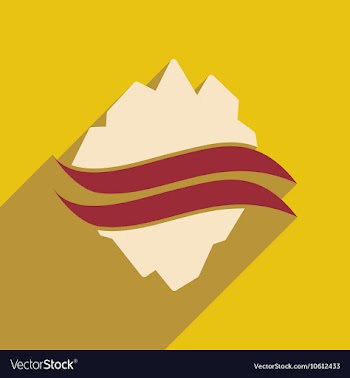Flat web icon with long shadow map Arctic vector image