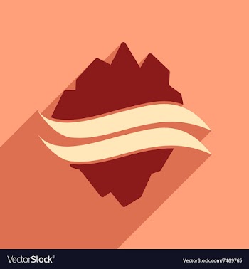 Flat web icon with long shadow map Arctic vector image