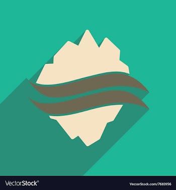 Flat web icon with long shadow map Arctic vector image