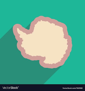 Flat web icon with long shadow map Arctic vector image