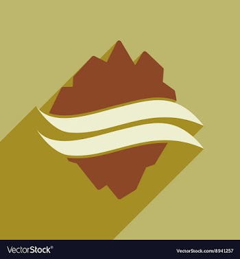 Flat web icon with long shadow map Arctic vector image