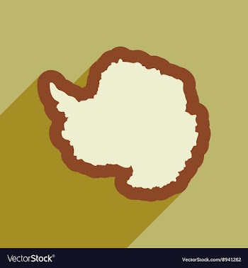 Flat web icon with long shadow map Arctic vector image