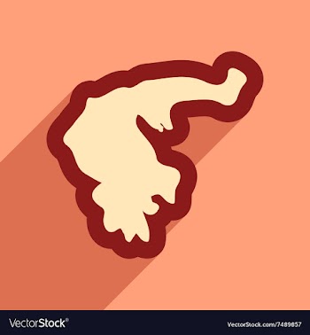 Flat web icon with long shadow map of Greece vector image