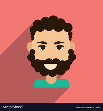 Flat web icon with long shadow men haircut vector image