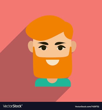 Flat web icon with long shadow men haircut vector image