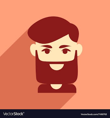 Flat web icon with long shadow men haircut vector image