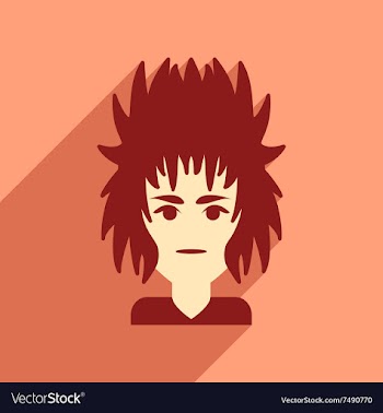 Flat web icon with long shadow men haircut vector image