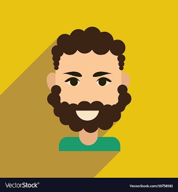 Flat web icon with long shadow men s haircut vector image