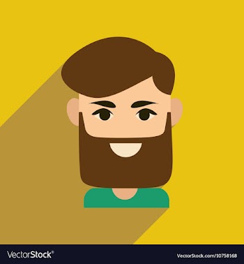 Flat web icon with long shadow men s haircut vector image
