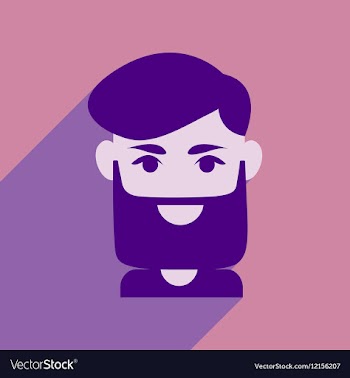 Flat web icon with long shadow men s haircut vector image