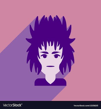 Flat web icon with long shadow men s haircut vector image