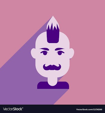 Flat web icon with long shadow men s haircut vector image