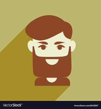 Flat web icon with long shadow mens haircut vector image