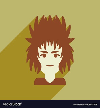 Flat web icon with long shadow mens haircut vector image