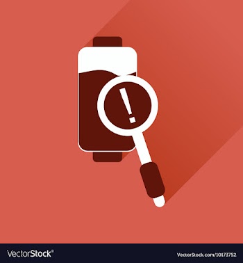 Flat web icon with long shadow mobile battery vector image