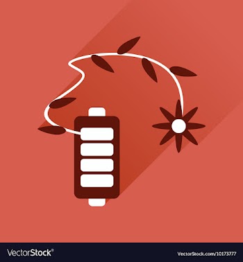 Flat web icon with long shadow mobile battery vector image
