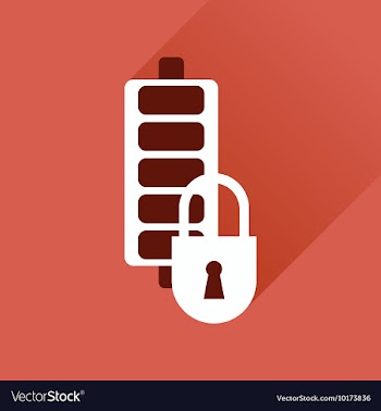 Flat web icon with long shadow mobile battery vector image