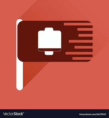 Flat web icon with long shadow mobile battery vector image