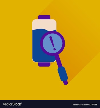 Flat web icon with long shadow mobile battery vector image