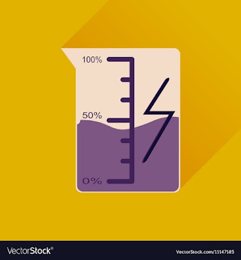 Flat web icon with long shadow mobile battery vector image