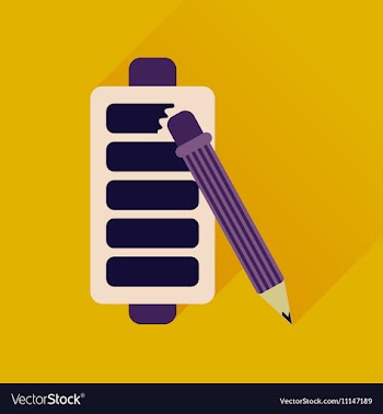 Flat web icon with long shadow mobile battery vector image