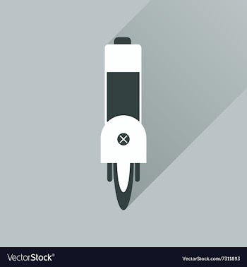 Flat web icon with long shadow mobile battery vector image