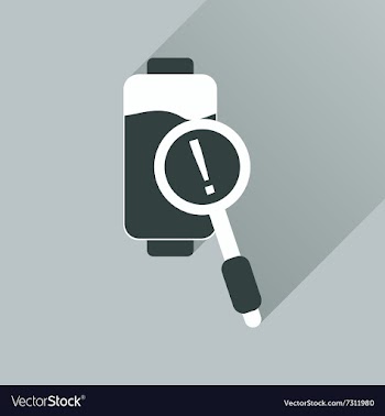 Flat web icon with long shadow mobile battery vector image
